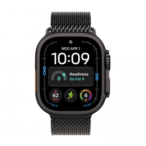 Apple Watch Ultra 4 GPS+Cellular, 49 мм, Black Titanium, Milanese Loop (Black)